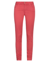 Trussardi Jeans Woman Pants Brick Red Size 26 Cotton, Elastane