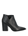 AREZZO AREZZO WOMAN ANKLE BOOTS BLACK SIZE 9 SOFT LEATHER