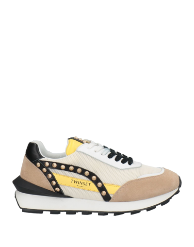 Twinset Sneakers Fabric Lily In  Beige