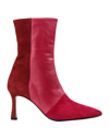L'ARIANNA L'ARIANNA WOMAN ANKLE BOOTS GARNET SIZE 7 SOFT LEATHER