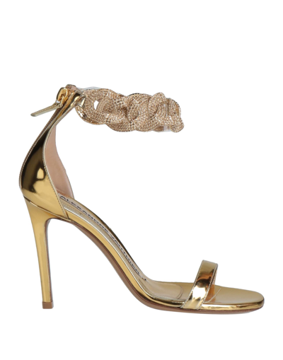 Alexandre Vauthier Sandals In Gold