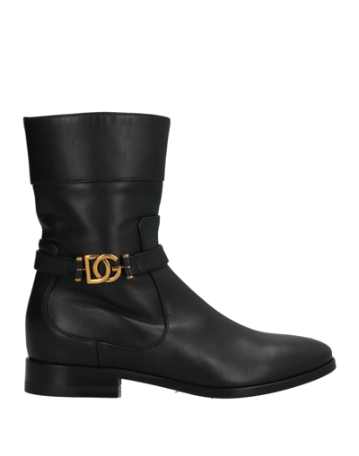 Dolce & Gabbana Ankle Boots In Black