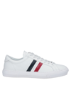 MONCLER MONCLER MAN SNEAKERS WHITE SIZE 10 SOFT LEATHER