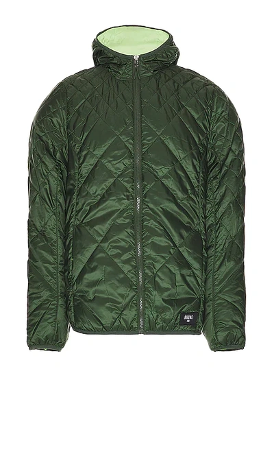 Rhone Tundra Quilted Hooded Jacket In Green