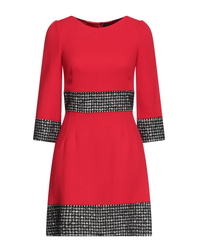 Dolce & Gabbana Short Dresses In Red