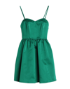 P.A.R.O.S.H P. A.R. O.S. H. WOMAN MINI DRESS GREEN SIZE XS POLYESTER