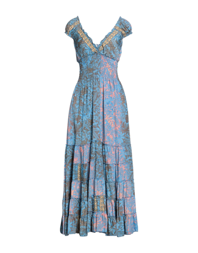 Iconique Long Dresses In Azure