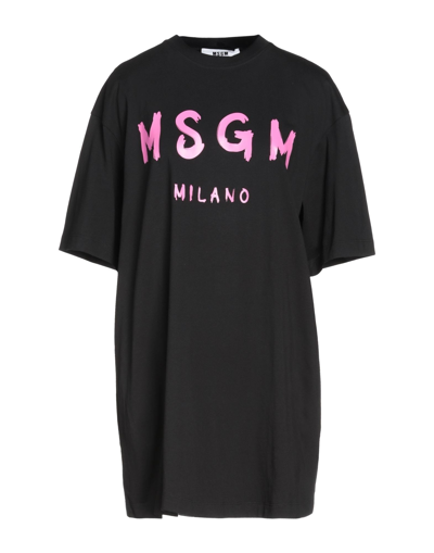 Msgm Short Dresses In Black