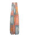 Twinset Dress With Patchwork Print - Atterley In Orange