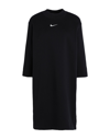 NIKE NIKE NIKE SPORTSWEAR PHOENIX FLEECE WOMEN'S OVERSIZED 3/4-SLEEVE DRESS WOMAN MINI DRESS BLACK SIZE M