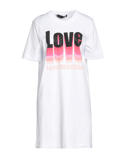 Love Moschino Short Dresses In White