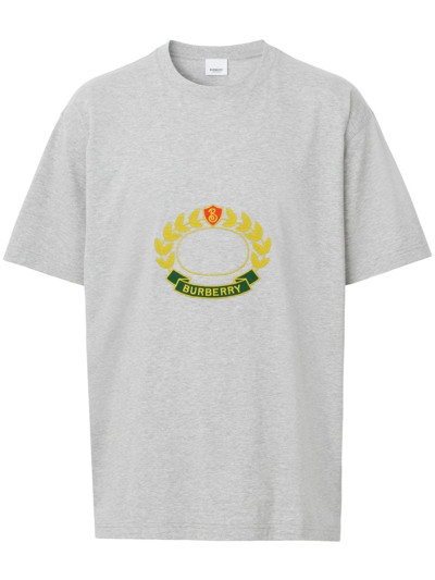 Burberry Oak Leaf Crest Cotton Oversized T-shirt In White