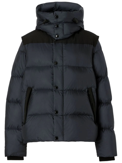 Burberry Detachable-sleeve Puffer Jacket In Black
