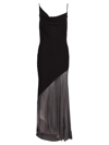 Giuseppe Di Morabito Asymmetric Spaghetti-strap Maxi Dress In Black