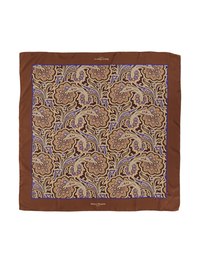Maison Margiela Paisley-print Silk Foulard In Multicolour