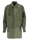 Etro Patchwork Denim Shirt In Green