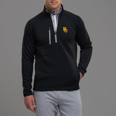 Zero Restriction Baylor | Z500 1/4 Zip Pullover | Collegiate In Black/metallic Silver