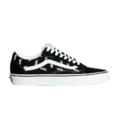 Pre-owned Vans Old Skool 'all Over Logo' In Black