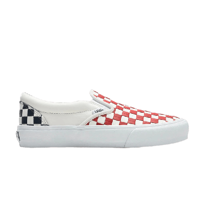 Pre-owned Vans Classic Slip-on Vlt Lx 'leather Woven - Red'