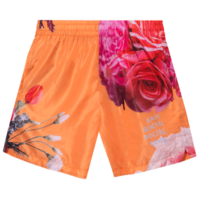 Pre-owned Anti Social Social Club Water Bo Swim Short 'orange'