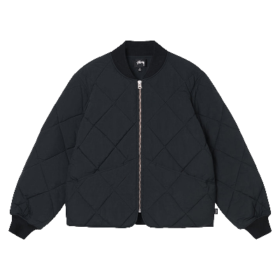 Pre-owned Stussy Dice Quilted Liner Jacket 'black'