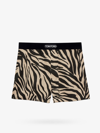 Tom Ford Zebra-print Silk Boxers In Beige