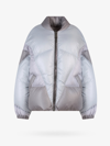 Khrisjoy Silver Puff Khris Heart Quilted Jacket In Grey