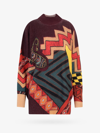 Etro Geometric-print Wool Jumper In Multicolor