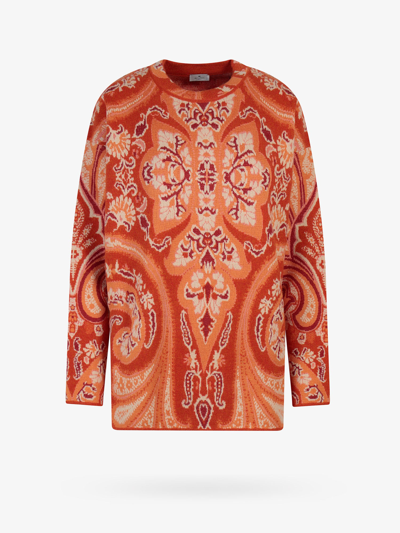 Etro Sweater In Orange