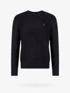 Polo Ralph Lauren Polo-patch Cable-knit Jumper In Black