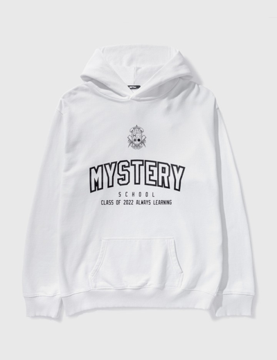 Msftsrep Mystery School Graphic-print Oversized-fit Cotton-jersey Hoody In White