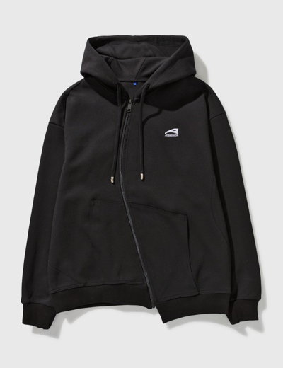 Ader Error Enty Logo Hoodie Zip-up In Black