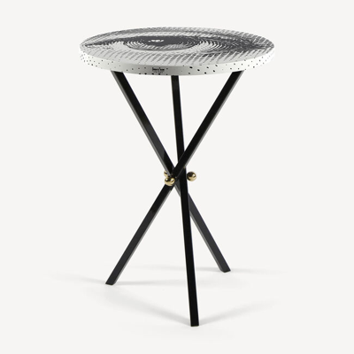 Fornasetti Coffe Table Occhio In White/black