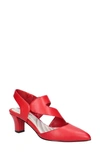 Easy Street Venue Asymmetrical Womens Pointed Toe Dressy Pumps In Red/ Gore