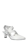 Easy Street Venue Womens Satin Pumps Dance Heels In Silver Satin/ Gore