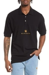 Bel-air Athletics Academy Embroidery Cotton Piquet Polo In 99 Black