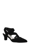 Easy Street Venue Womens Microsuede Pointed Toe Dress Heels In Black Lamy/ Gore