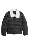 Noize Vroni Mixed Media Puffer Jacket In Black