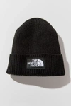 The North Face Tnf Logo Box Cuffed Beanie In Black