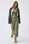 Dickies Crop Wide Leg Cargo Pants In Olive