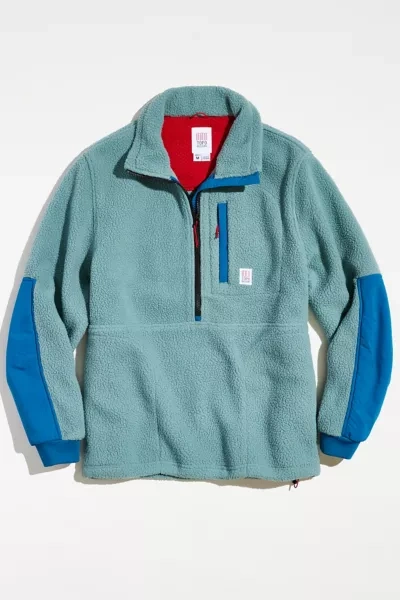 Topo Designs Mountain Fleece Pullover Sweatshirt In Slate