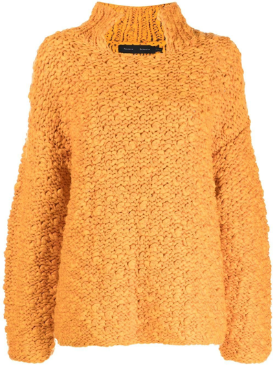 Proenza Schouler Square-neck Chunky-knit Jumper In Yellow
