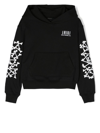 Amiri Kids Bones Printed Hooded Cotton Sweatshirt (6-12 Years) In Schwarz