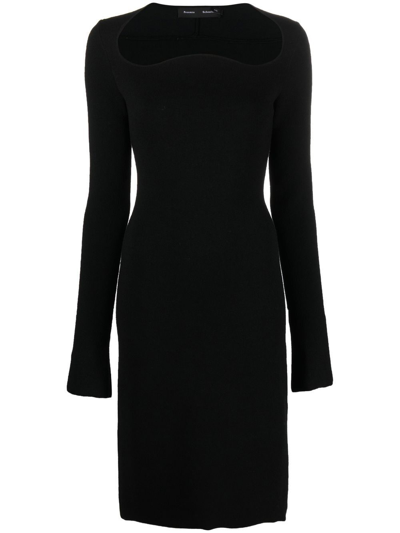 Proenza Schouler Textured Knit Dress In Black