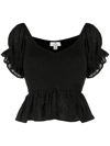 WE ARE KINDRED GIOVANNA SMOCKED PEPLUM TOP