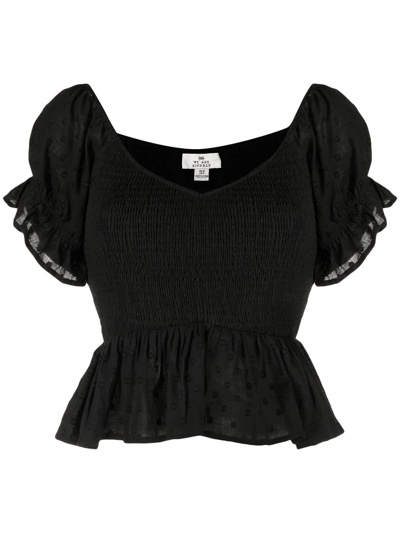We Are Kindred Giovanna Peplum Top In Black
