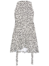 Balenciaga Logo-print Midi Dress In Grau