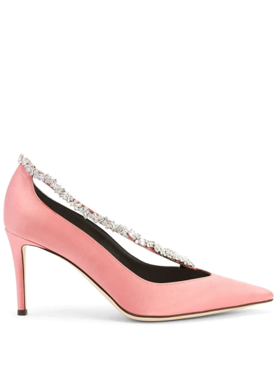 Giuseppe Zanotti Filipa Crystal-embellished Pumps In Rosa