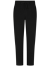 Dolce & Gabbana Dg Logo Cashmere-blend Track Pants In Schwarz