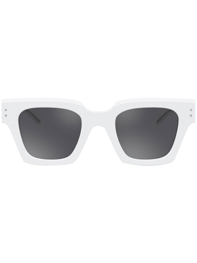 Dolce & Gabbana Dg Icon D-frame Sunglasses In Weiss